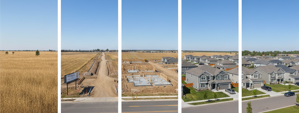 Suburban Neighborhood, additional houses under construction